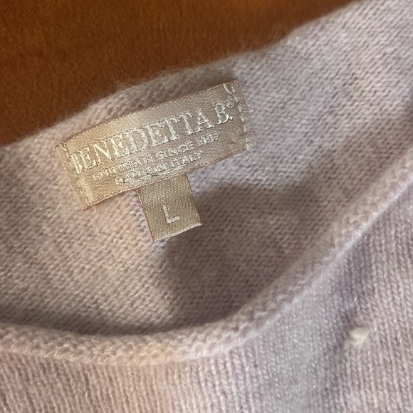 STUNNING CASHMERE BLEND POLKA DOT SWEATER LARGE - Picture 3 of 4